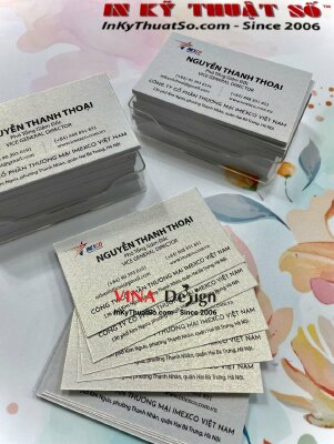 In card visit phó tổng giám đốc, card visit giấy mỹ thuật nhũ vàng - INKTS817