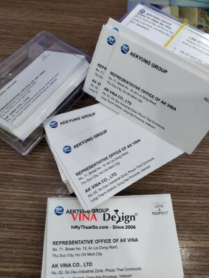 In card visit quản lý kế hoạch chiến lược, in card visit giấy mỹ thuật Vân Mây - INKTS568
