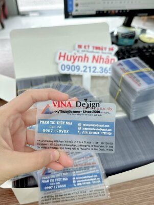In card visit trong suốt, card visit giám đốc - INKTS577