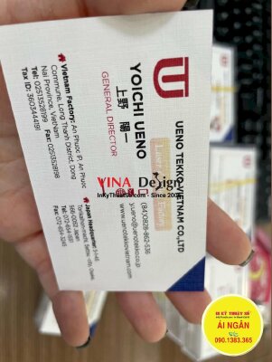 In cardvisit giấy mỹ thuật K02 có vân, card visit giám đốc công ty - INKTS1304