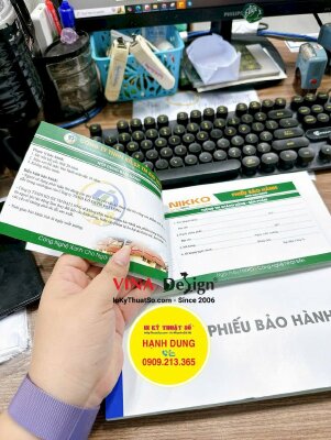 In cuốn phiếu bảo hành sản phẩm ngói màu, cấn răng cưa 1 đường - INKTS3427
