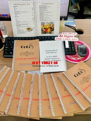 In menu nhà hàng món Á bằng tiếng Đức, hàng gửi đi Đức từ TPHCM - INKTS689