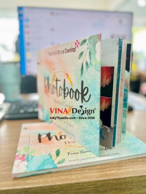 In photobook 24 trang, bìa bồi carton, cán mờ, đóng kim - INKTS329