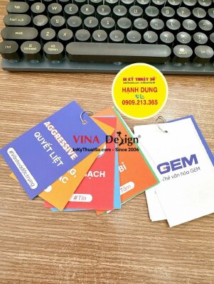 In Postcard Quy tắc ứng xử Thẻ văn hóa công ty song ngữ Việt Anh - INKTS3421
