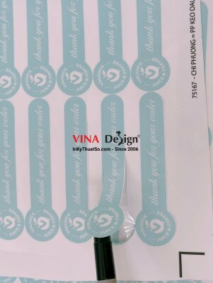 In tem dài dán nắp chai lọ, tem Thank you for your order - INKTS1025