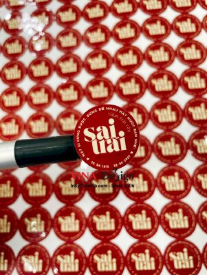 In tem tròn dán nắp chai nước dịp lễ 30/4 Kỷ niệm 50 năm Giải phóng miền Nam cho tiệm trái cây - INKTS3412