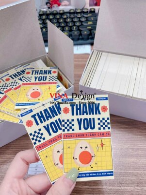 In thank you card cho tiệm bánh tráng Tây Ninh, ăn vặt - INKTS3446