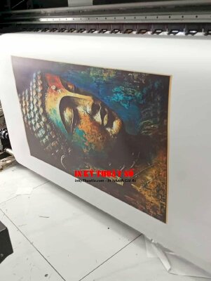 In tranh Diện Phật Thích Ca phong cách sơn dầu in Canvas mực dầu bóng - INKTS3381