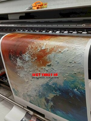 In tranh nghệ thuật trừu tượng Abstract họa tiết sơn nổi, Canvas mực dầu bóng - INKTS3387