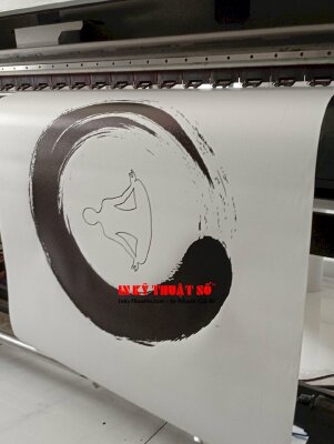 In tranh vòng tròn Zen (Enso) thiền tịnh, in tranh Canvas mực dầu bóng - INKTS3378