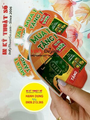 In Wobbler khuyến mãi sản phẩm giấy B300gsm, nhận sản xuất Wobbler giá rẻ - INKTS1282