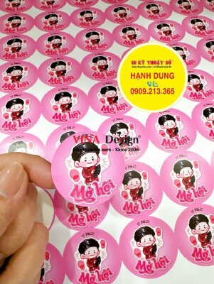 Tem dán quà tặng FC fanclub từ Decal sữa mực dầu cán mờ, bế tròn theo viền - INKTS3400