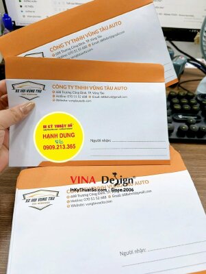 In bao thư 12x22cm cho công ty auto, in Offset bao thư số lượng lớn - INKTS3507