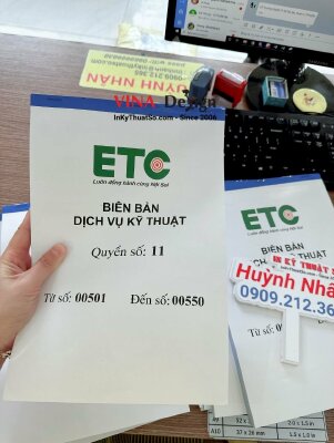 In biên bản dịch vụ kỹ thuật, in hóa đơn 3 liên A4 - INKTS629