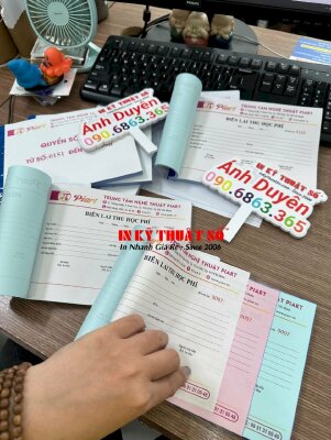 In biên lai thu học phí trung tâm nghệ thuật, trường nhạc - INKTS537