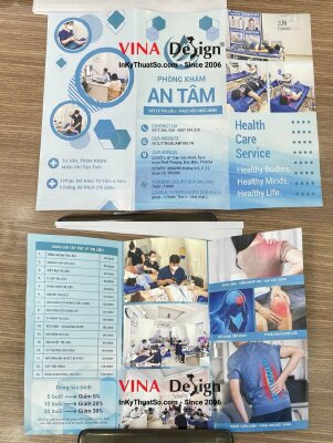 In brochure gấp 3 bảng giá phòng khám vật lý trị liệu - INKTS3493