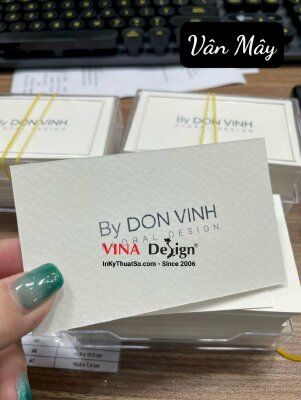 In card visit giấy mỹ thuật vân mây chức danh floral designer thiết kế hoa sự kiện - INKTS3497