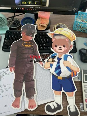 In hình chibi cho bé trai trang trí tiệc sinh nhật, chibi ghép mặt cho bé trai - INKTS3529