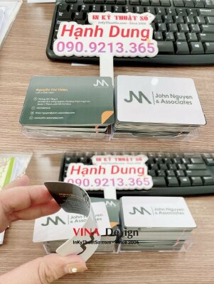 In name card nhựa bóng in 1 mặt, in name card luật sư điều hành - INKTS779