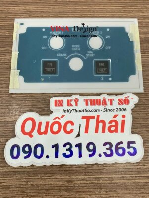 In nameplate tủ điện, in UV thuận gia công cắt theo file - INKTS804