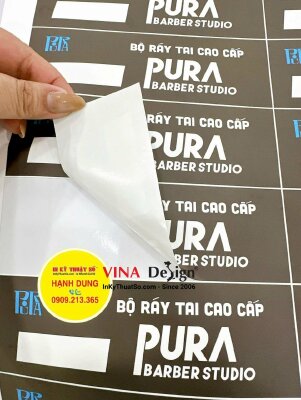 In nhãn dán vật tư PP đế giấy, không màng có thể viết bút bi được, không lem mực, chống nước, chống trầy - INKTS3484