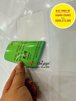 In nhãn tiêu thụ nhiên liệu cho xe ôtô, in decal ngược dán lên cửa kính - INKTS1183