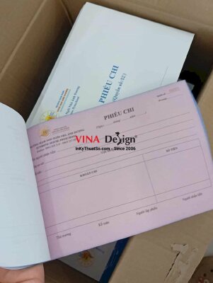 In phiếu chi cho trường mầm non, biểu mẫu 3 liên khổ A5 ngang - INKTS3538
