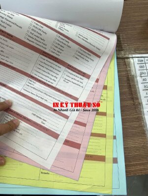 In phiếu giấy song ngữ Việt - Anh Customer Service Report - INKTS342