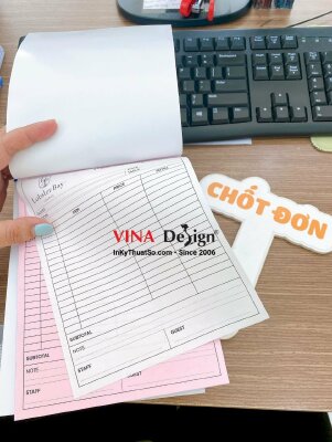 In quyển hóa đơn Invoice Book giấy Carboless 2 liên - INKTS396
