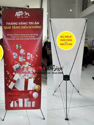 In Standee X gắn Poster sự kiện khuyến mãi - INKTS869