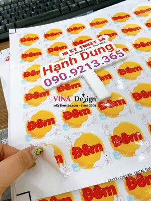 In sticker Trung thu Thỏ ngọc Đêm trăng, in Decal trang trí Trung thu mầm non - INKTS598