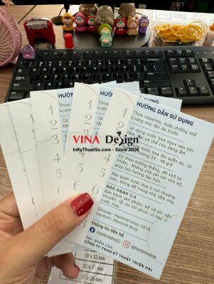 In tag giấy hướng dẫn sử dụng cho shop nước hoa tinh dầu mỹ phẩm phụ kiện trang sức - INKTS3473