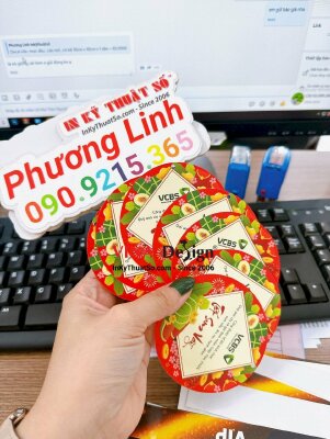 In tem treo tròn gắn giỏ hộp quà Tết, tem giấy tròn chúc Tết sum vầy - INKTS1095