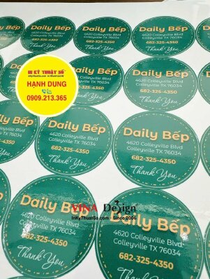 In tem tròn phân loại thực phẩm Pork Shrimp Chicken Beef, hàng gửi đi Mỹ từ TPHCM - INKTS3517