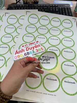 In tem tròn, sticker tròn, decal giấy tròn cho tổ chức giáo dục - INKTS584