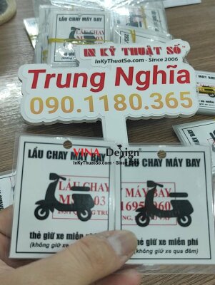 In thẻ giữ xe máy, in ép plastic thẻ xe - INKTS510