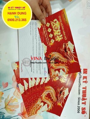 In thiệp chúc Tết khách hàng, in thiệp 20x10cm - INKTS1105