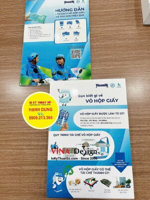 In tờ hướng dẫn tái chế vỏ hộp sữa, in nhanh tờ rơi khổ A5 số lượng ít - INKTS3458