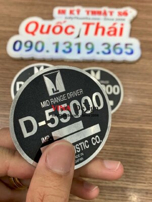 In UV nhôm xước làm tag kim loại gắn cặp loa âm thanh - INKTS958
