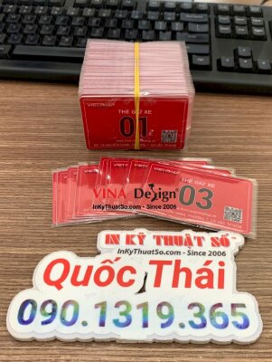 In vé giữ xe nhựa PVC shop thời trang - INKTS1057