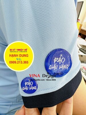 Làm huy hiệu Đảo Giấu Vàng cài áo bằng nam châm hít, in huy hiệu theo yêu cầu - INKTS1325