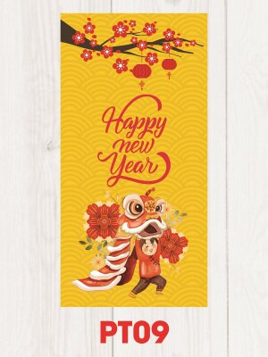 Bao lì xì con lân Happy New Year - Mã PT09 - INKTS2465