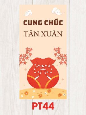Bao lì xì giá rẻ in theo yêu cầu Cung Chúc Tân Xuân - Mã PT44 - INKTS2500
