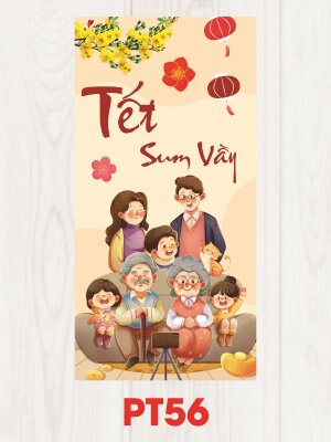 Bao lì xì Happy Tết Sum Vầy Bên Gia Đình - Mã PT56 - INKTS2512