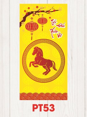 Bao lì xì mừng năm mới tone đỏ vàng Tết Đến Xuân Về - Mã PT53 - INKTS2509