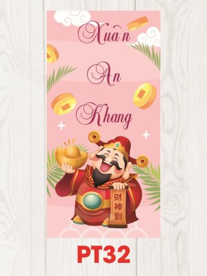 Bao lì xì Thần Tài Xuân An Khang - Mã PT32 - INKTS2488