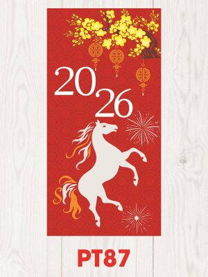 Bao lì xì thiết kế Bính Ngọ 2026 - Mã PT87 - INKTS2543