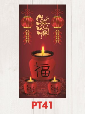 In bao lì xì đỏ chữ Phúc Chúc Mừng Năm Mới - Mã PT41 - INKTS2497