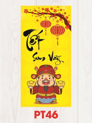 In bao lixi màu vàng Tết Sum Vầy - Mã PT46 - INKTS2502