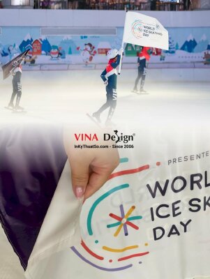 In cờ liên đoàn thể thao, in cờ vải Silk dầu bóng - INKTS959